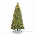 Christmas Tree/Fiber-optic Tree with LED Lights, Made of PVC/PET, Available in White and Green